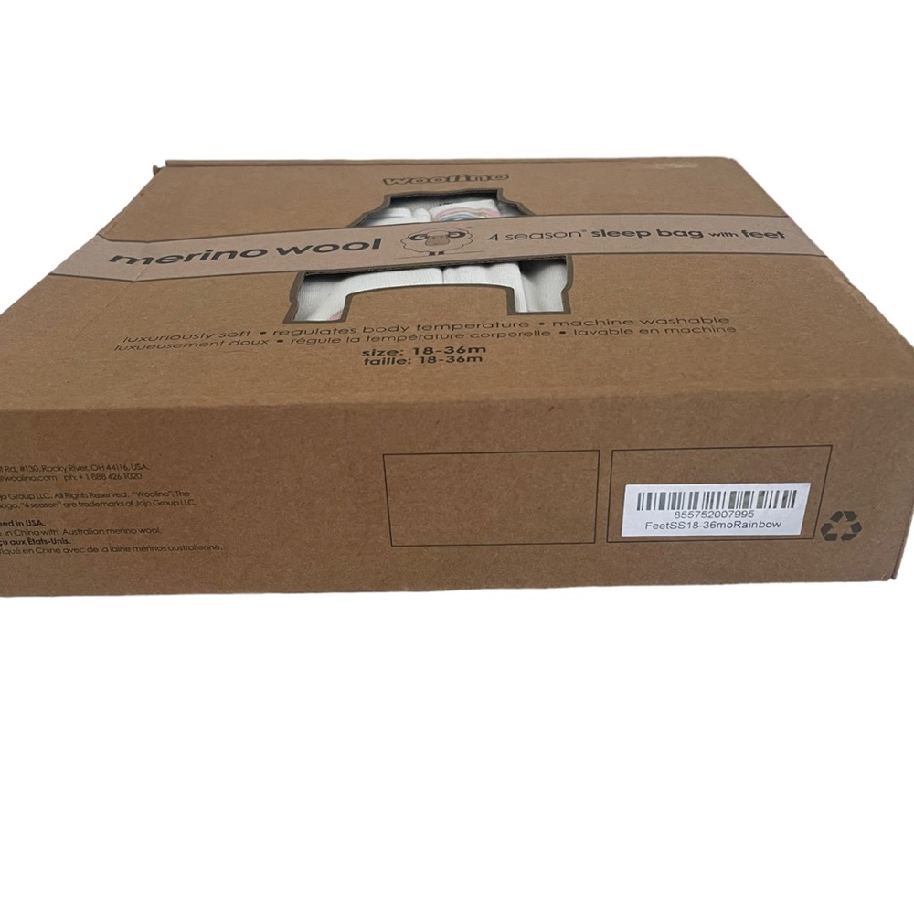 New in Box Woolino Merino Wool 4 Season Sleep Bag with Feet Sz 18-36 Months - Picture 4 of 8